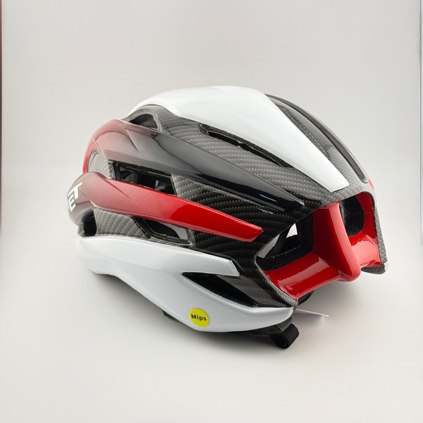 casco blanco rojo MET - Route Store Ctg