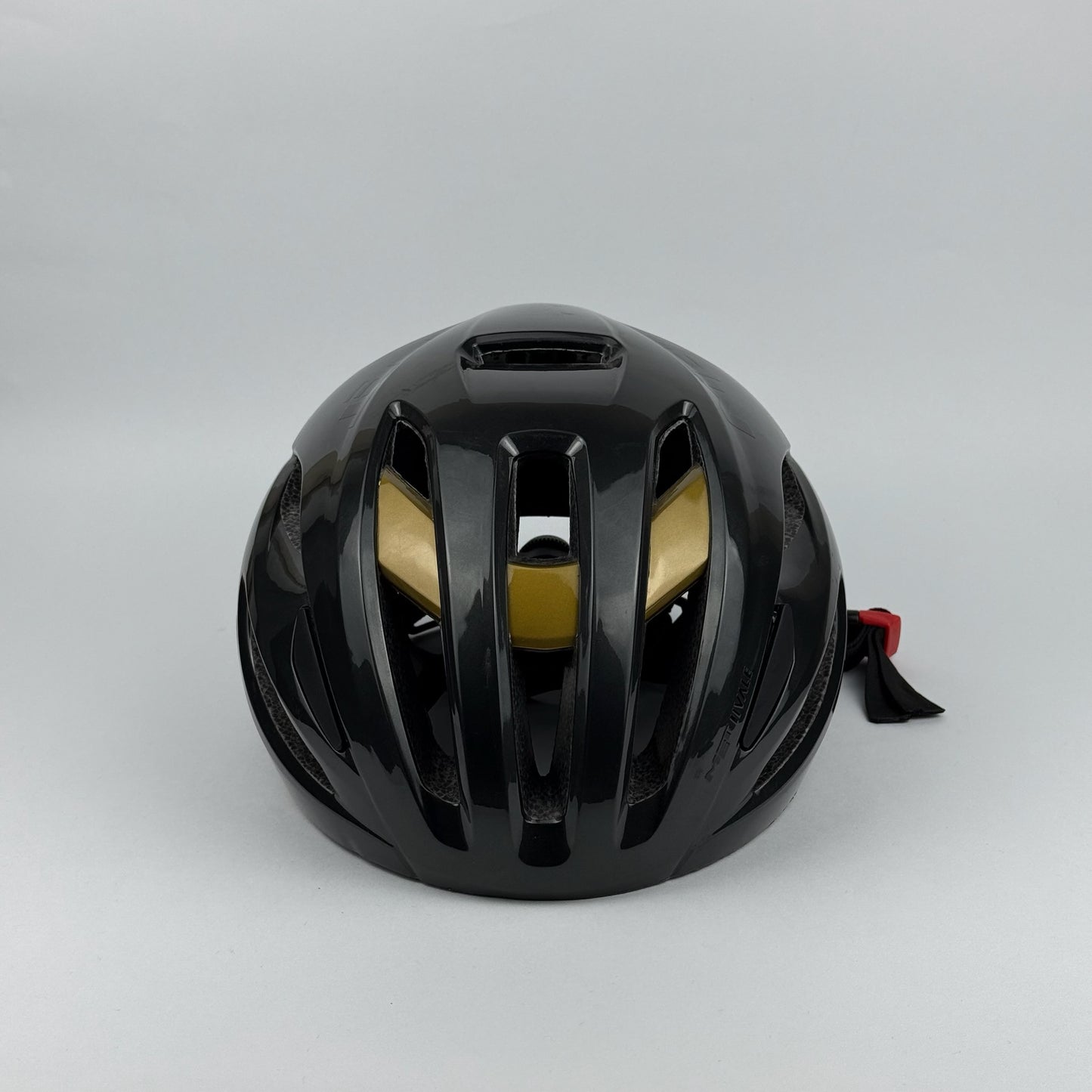 casco gris/dorado MET