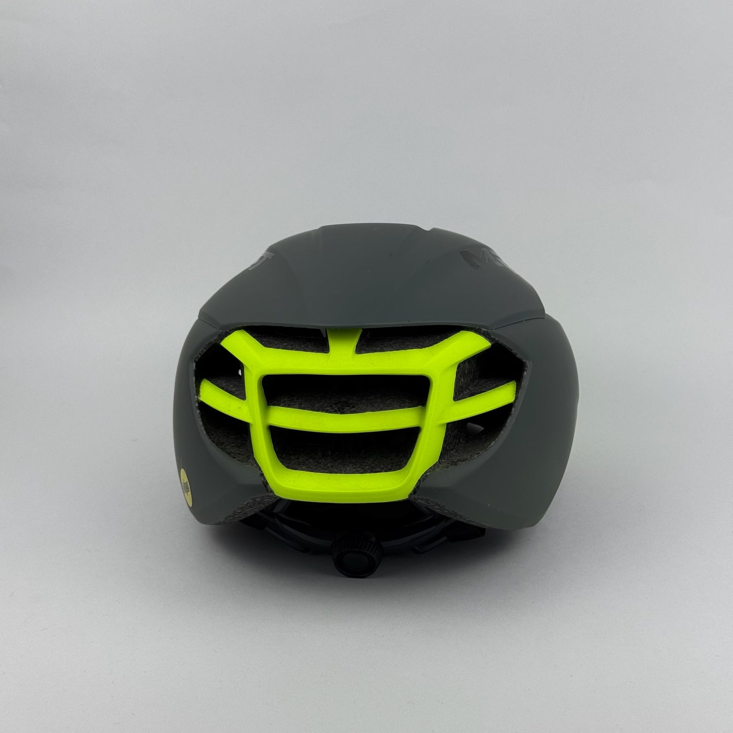 casco gris verde MET