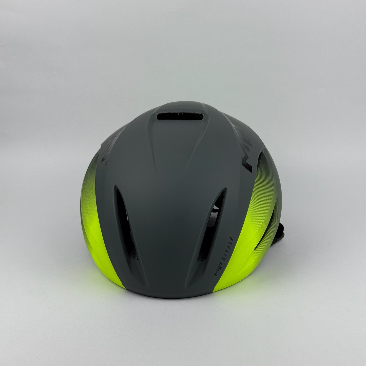 casco gris verde MET