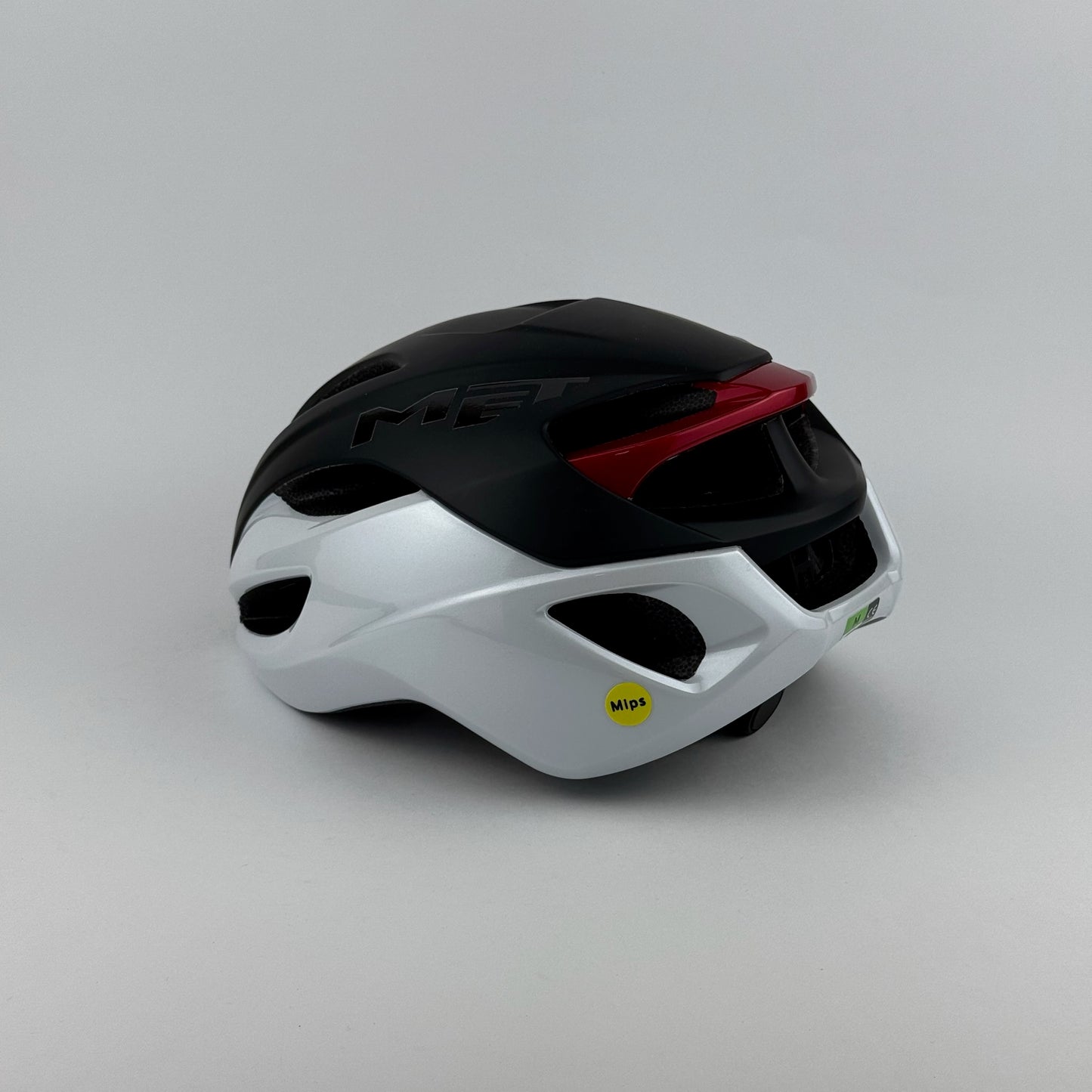 casco blanco con negro MET