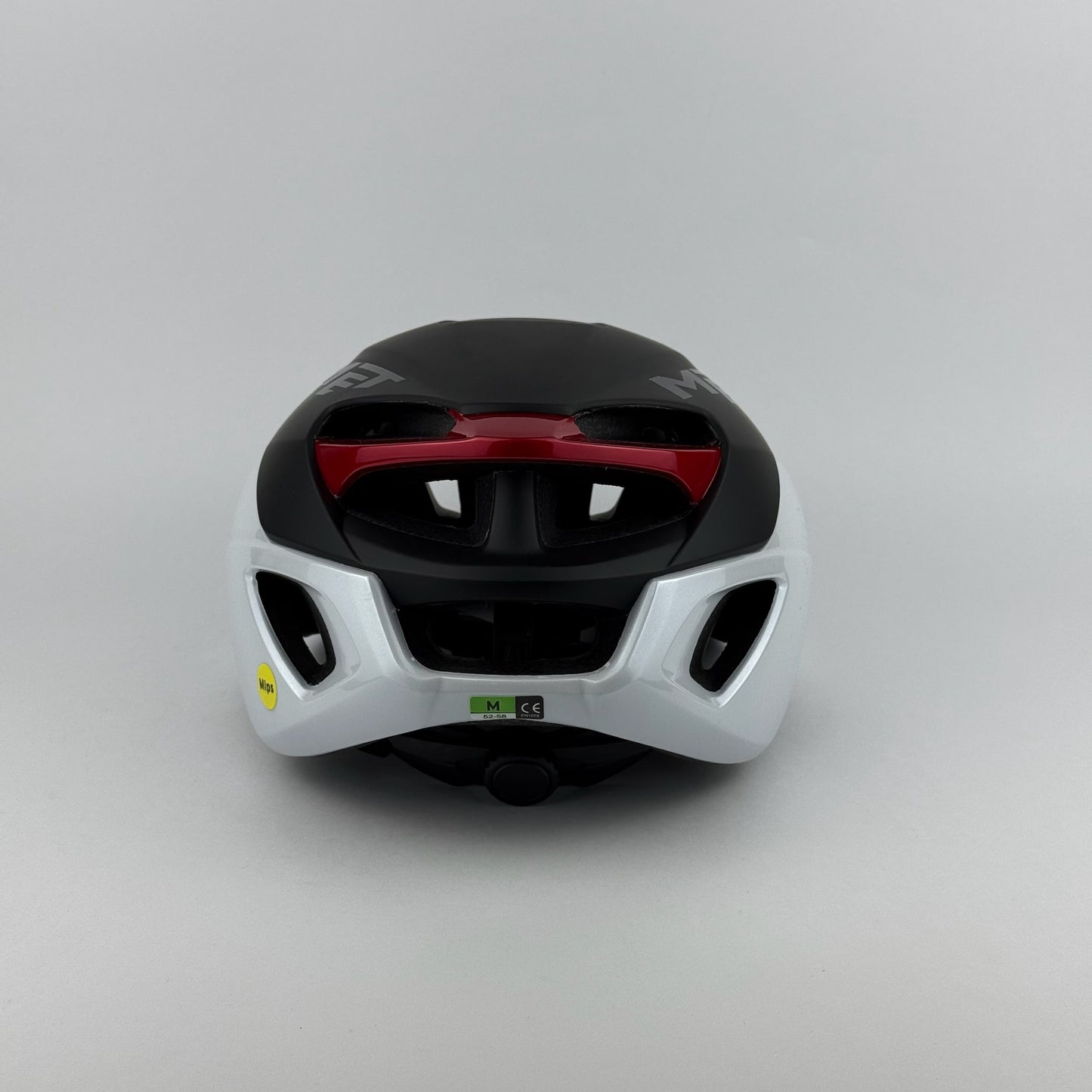 casco blanco con negro MET