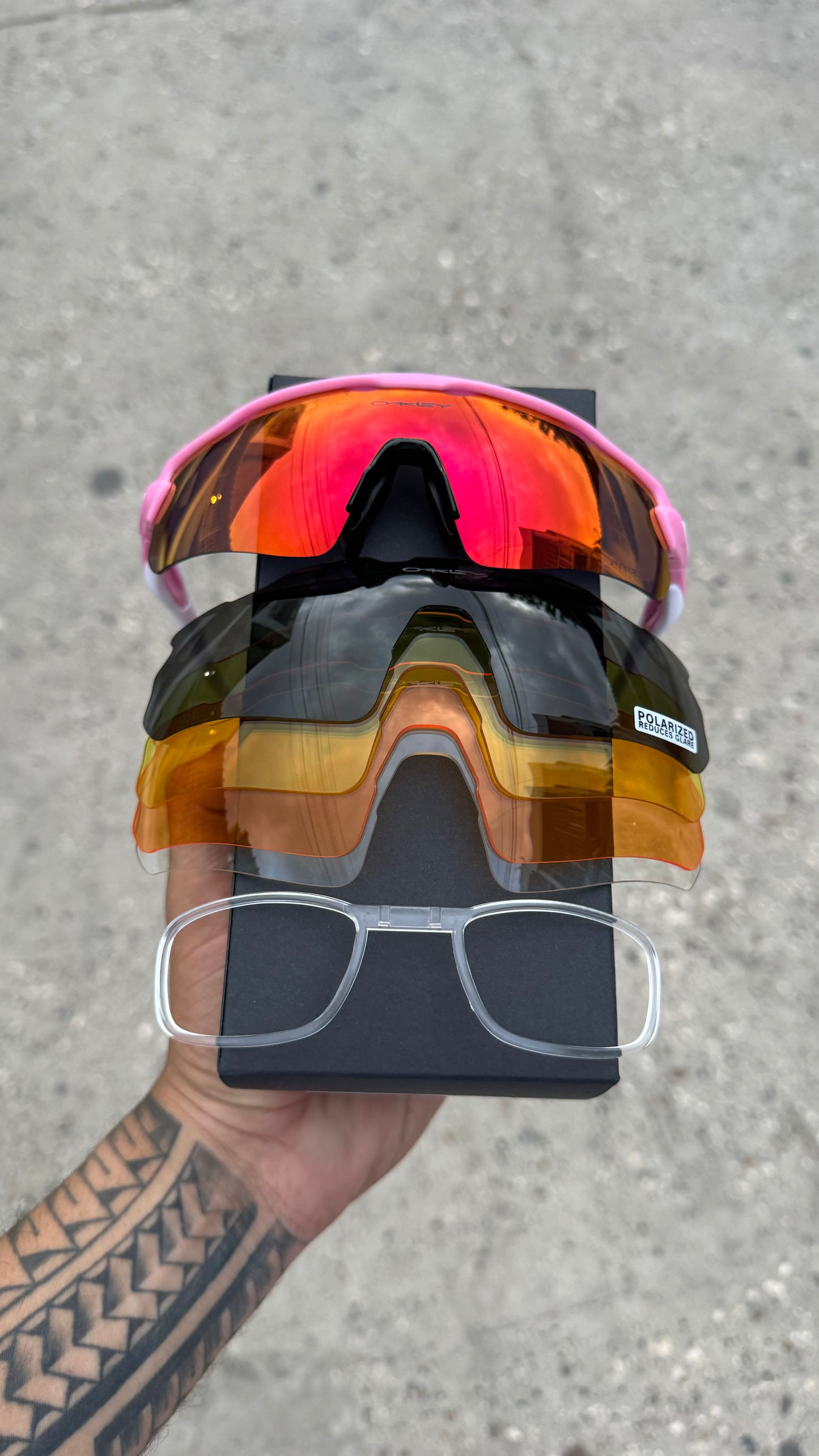 Oakley radar blanca rosada