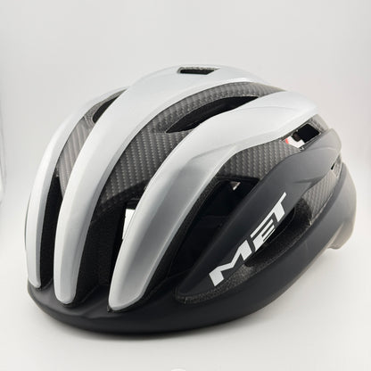 casco blanco  con gris MET Carbon