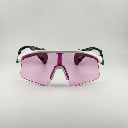 Gafa Oakley Stunt Wing blanca lente rosado