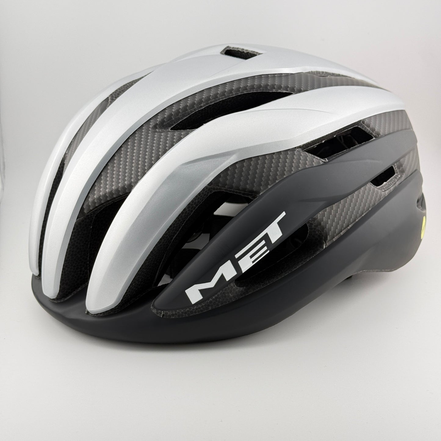 casco blanco  con gris MET Carbon