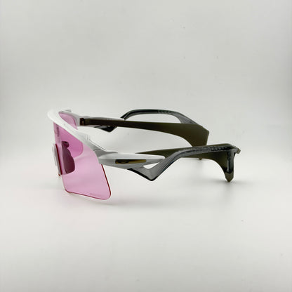 Gafa Oakley Stunt Wing blanca lente rosado