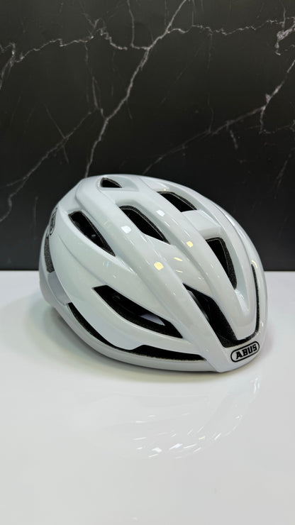 Abus stormchaser blanco con gris