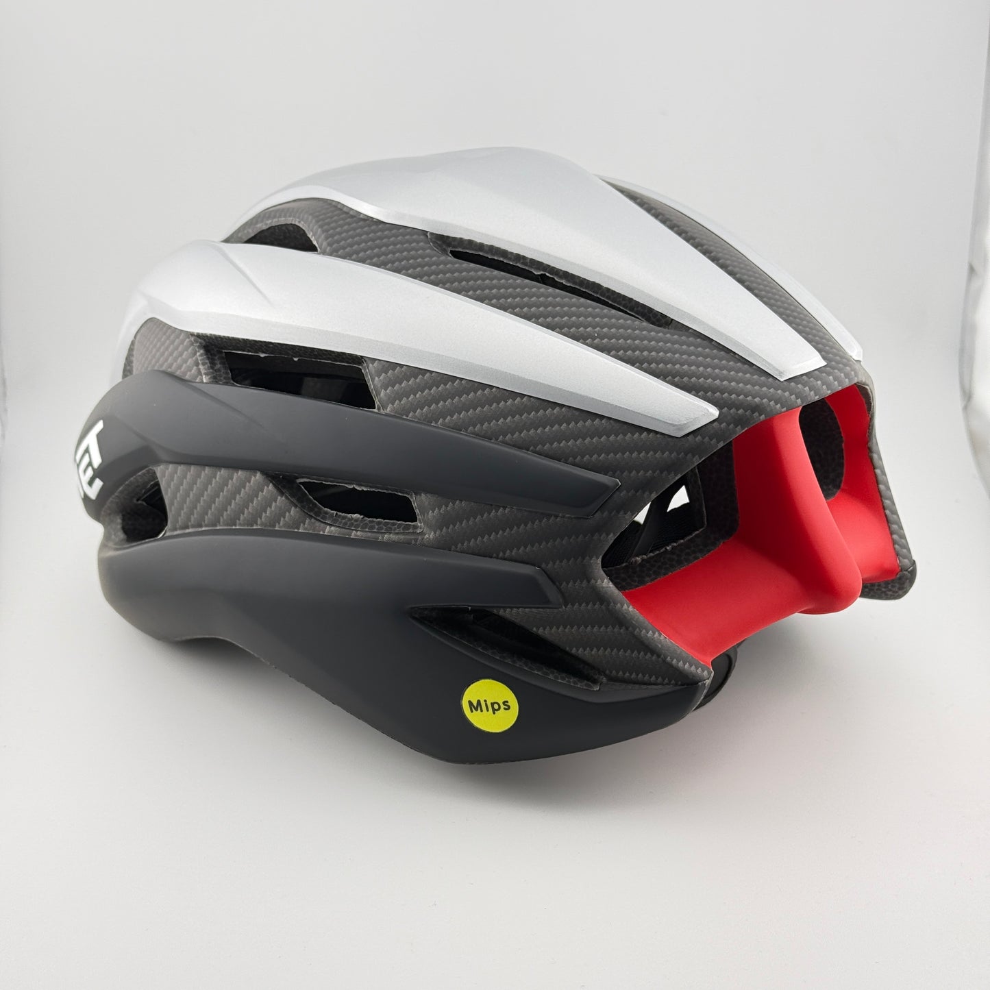 casco blanco  con gris MET Carbon