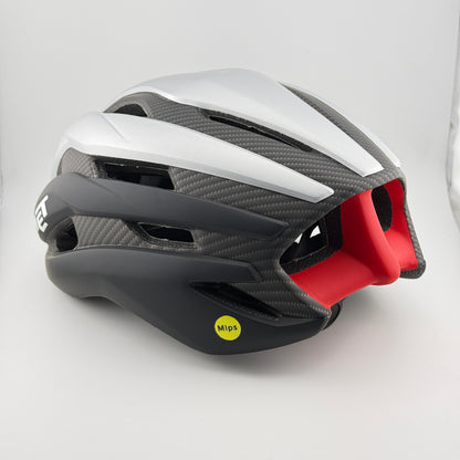 casco blanco  con gris MET Carbon
