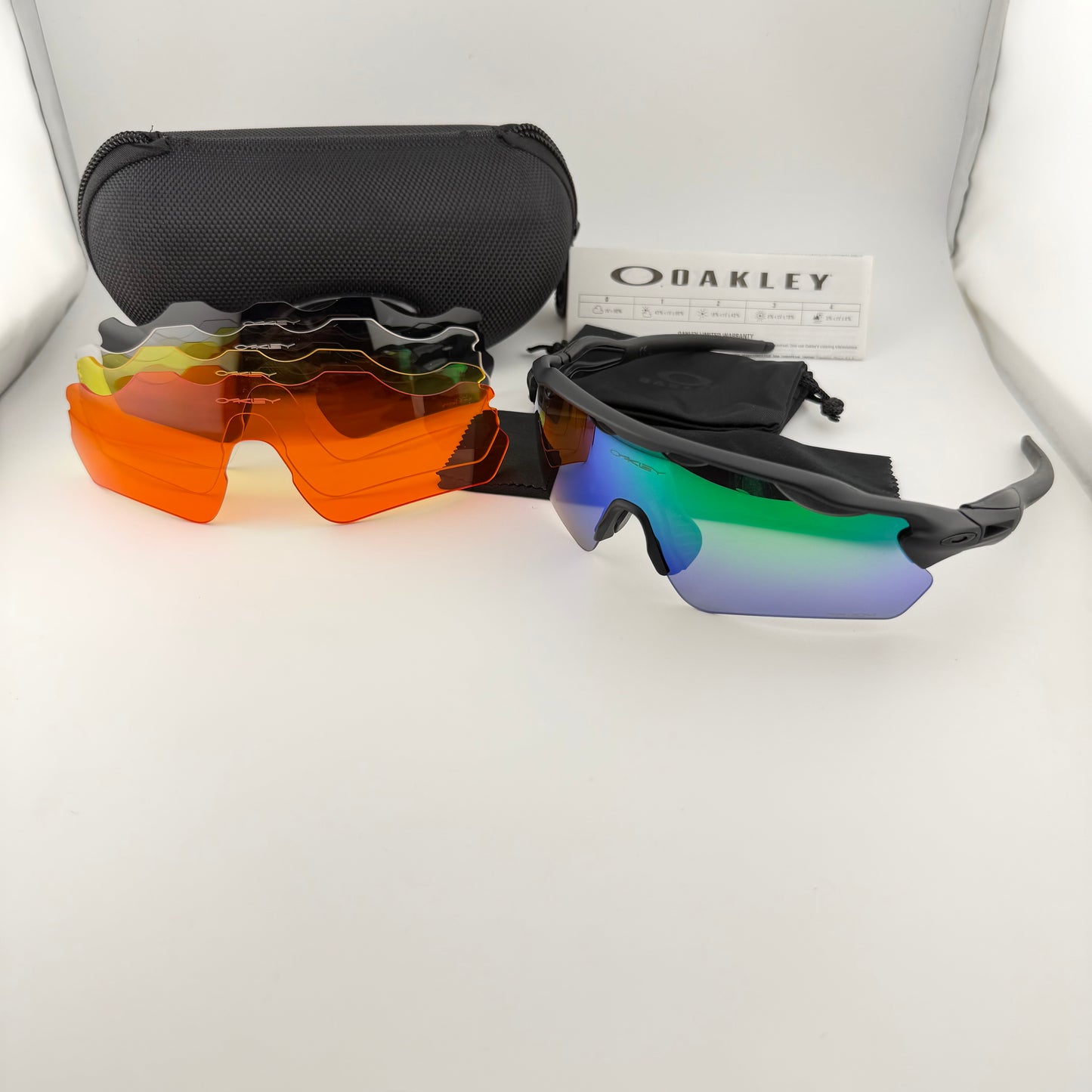 GAFA OK RADAR NEGRA MATE VERDE  5 LENTES - Route Store Ctg