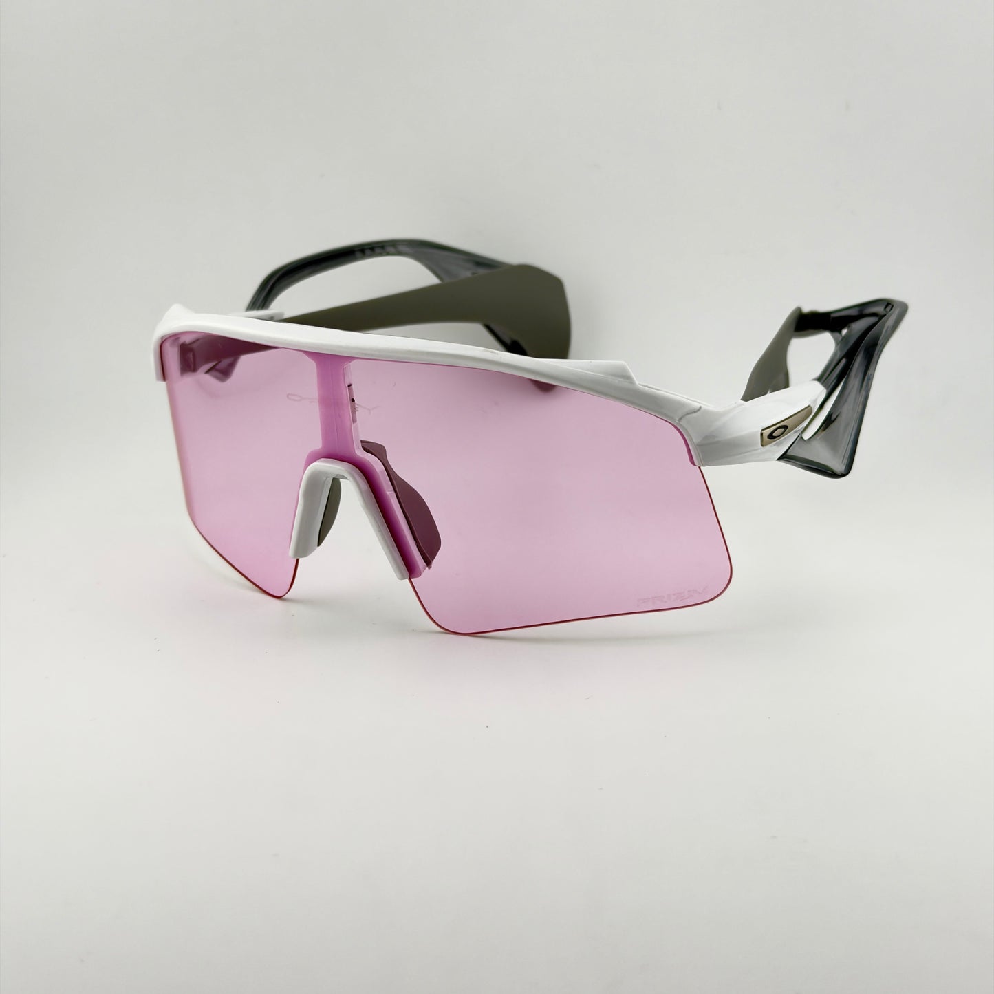Gafa Oakley Stunt Wing blanca lente rosado