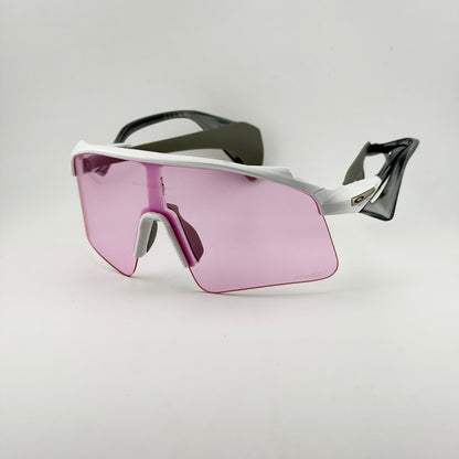 Gafa Oakley Stunt Wing blanca lente rosado