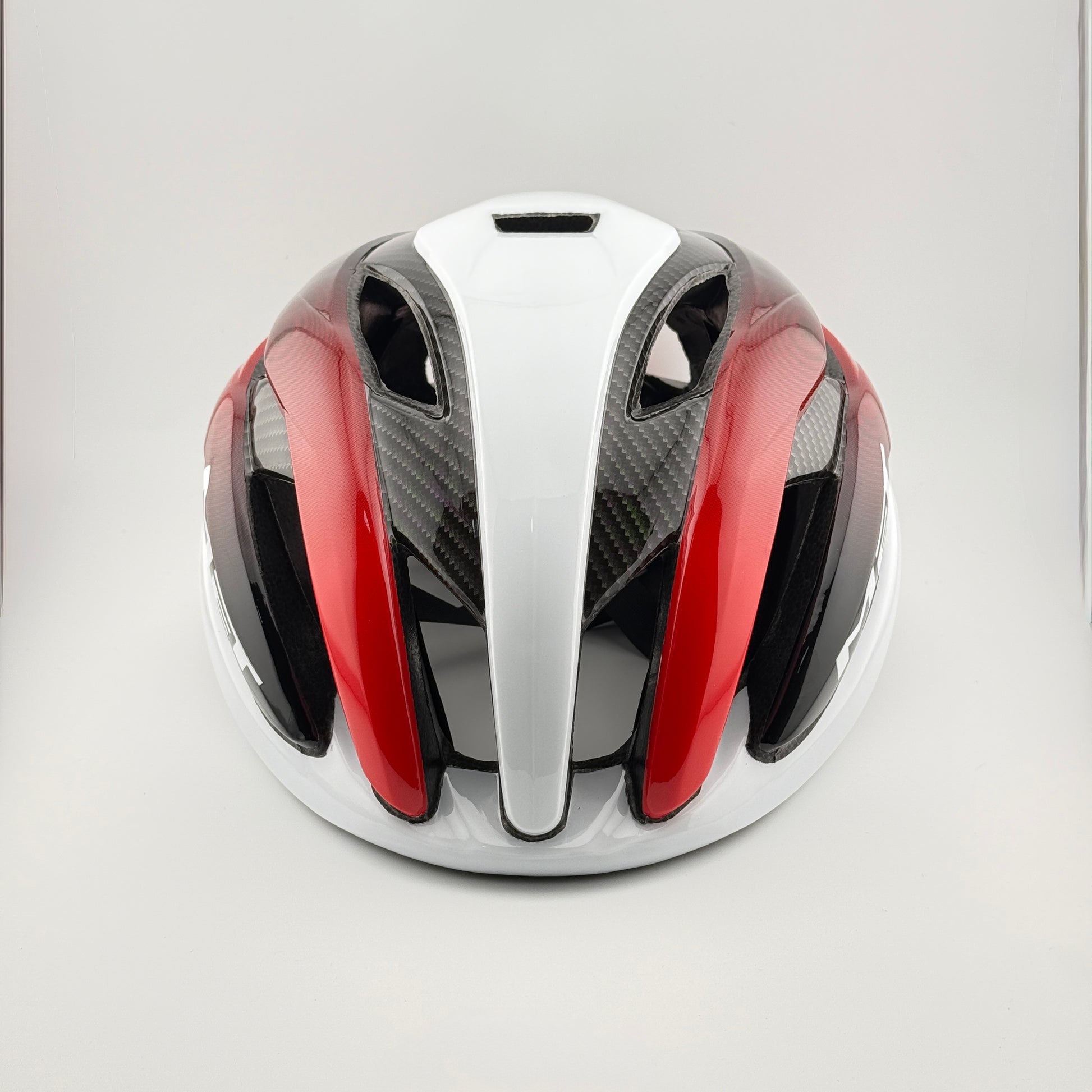 casco blanco rojo MET - Route Store Ctg