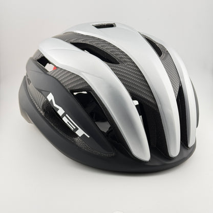 casco blanco  con gris MET Carbon