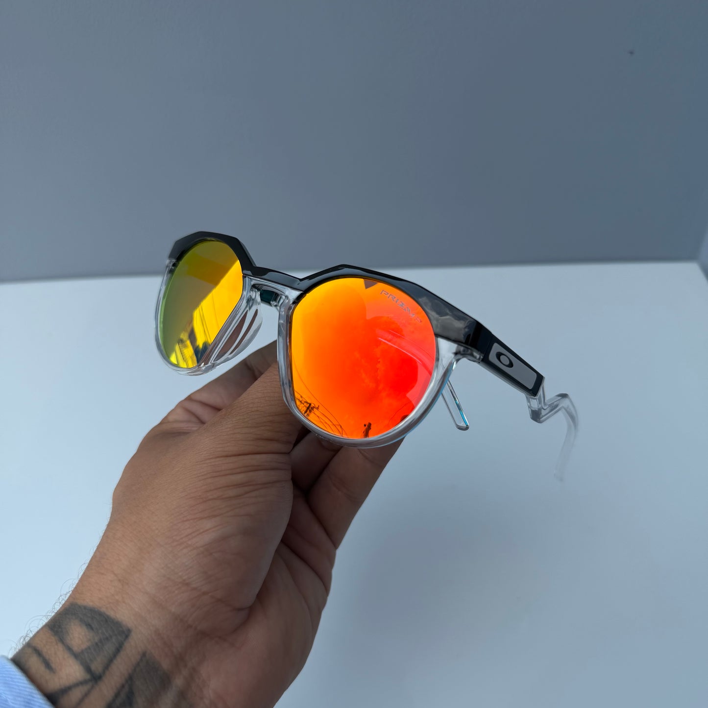 GAFA OK HSTN TRANSPARENTE ROJA TRANSPARENTE