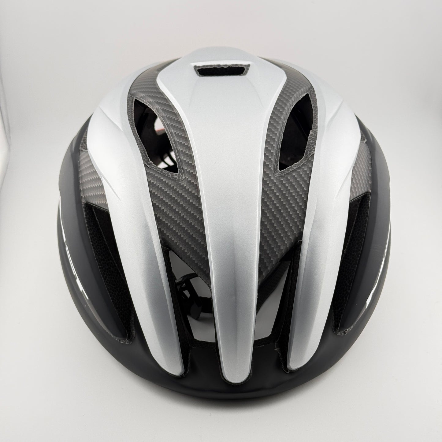 casco blanco  con gris MET Carbon