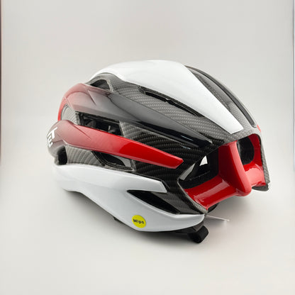 casco blanco rojo MET - Route Store Ctg