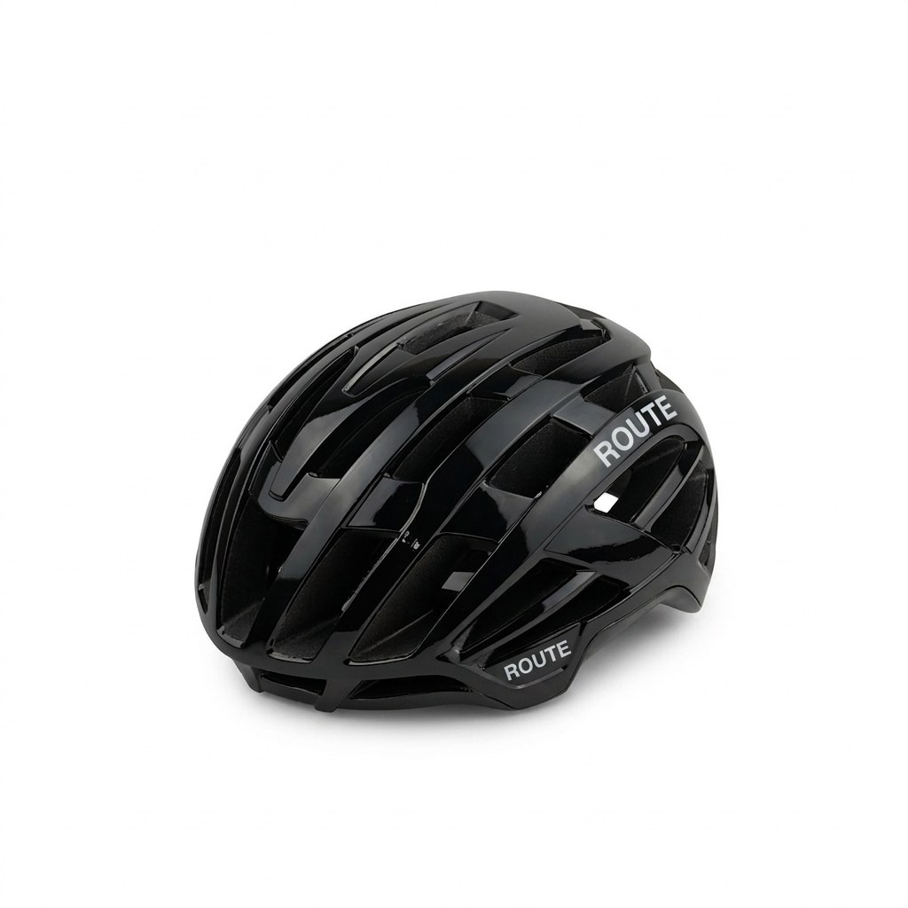 Casco Route negro brillante - Route Store Ctg