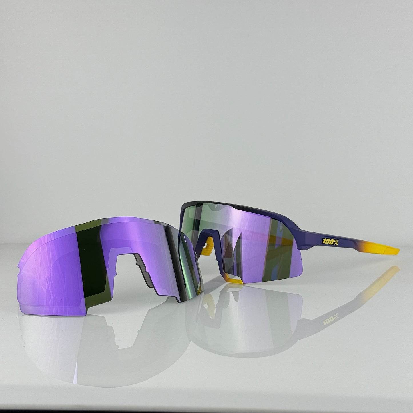 GAFA 100% S3 MORADA AMARILLA 3LENTES