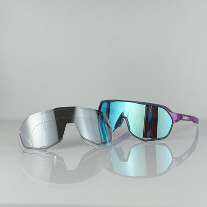 GAFA 100% S2 MORADA AZUL 3 LENTES